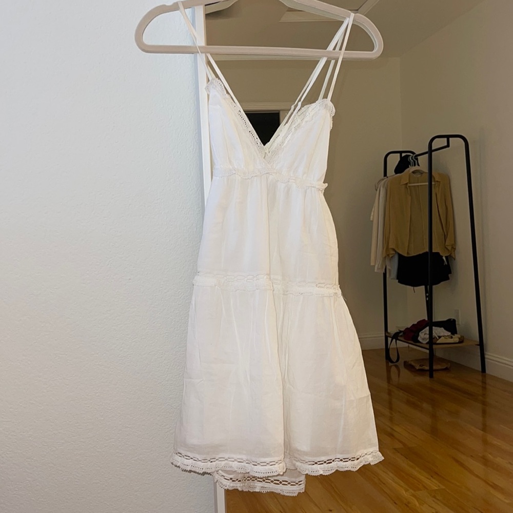 Aritzia white babydoll dress
